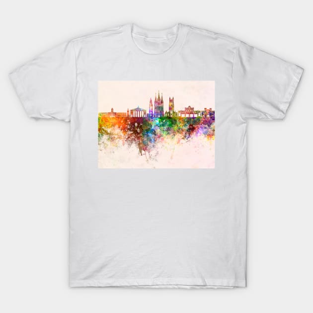 Cork skyline in watercolor background T-Shirt by PaulrommerArt